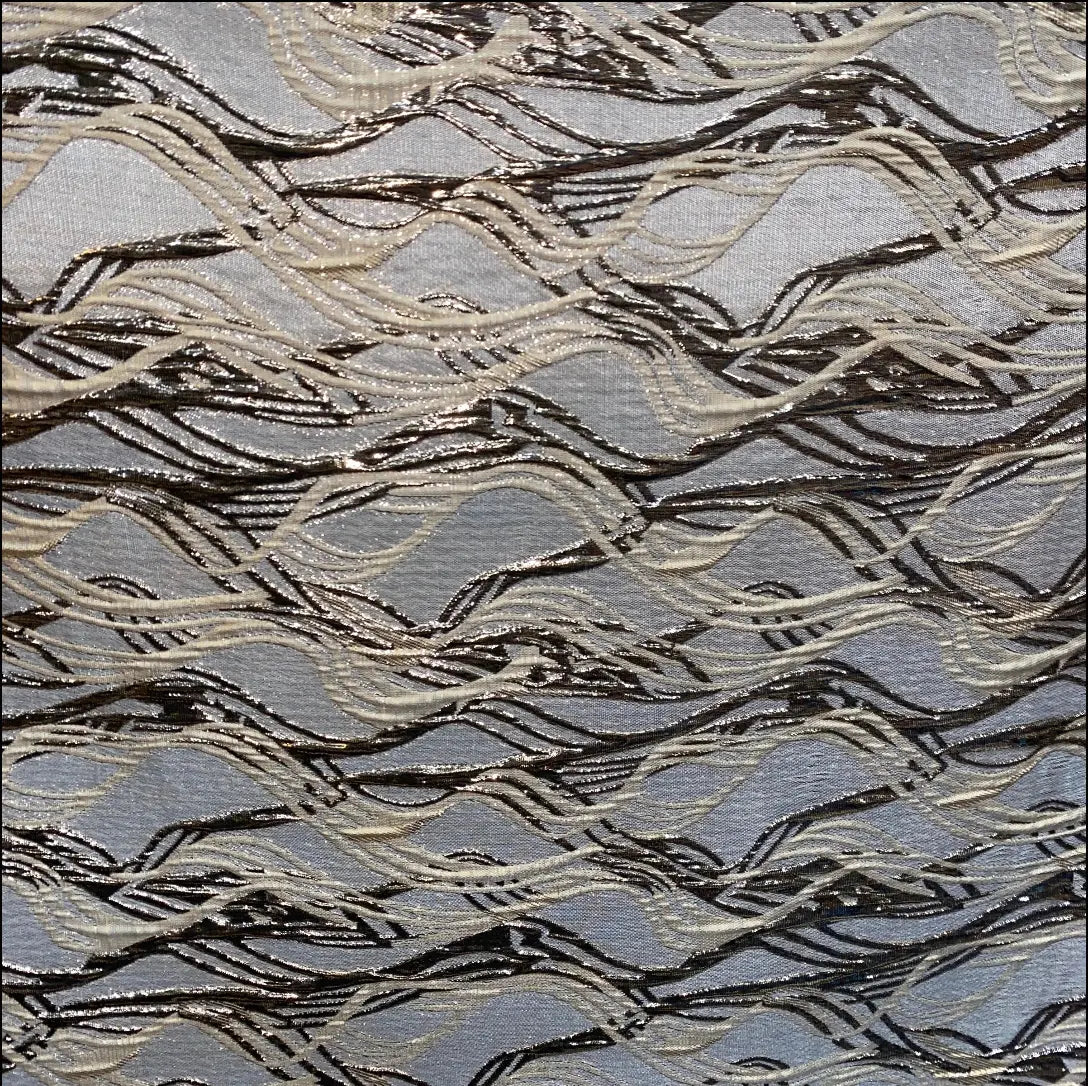 Brocart à motif ondulé Feryel Tissus