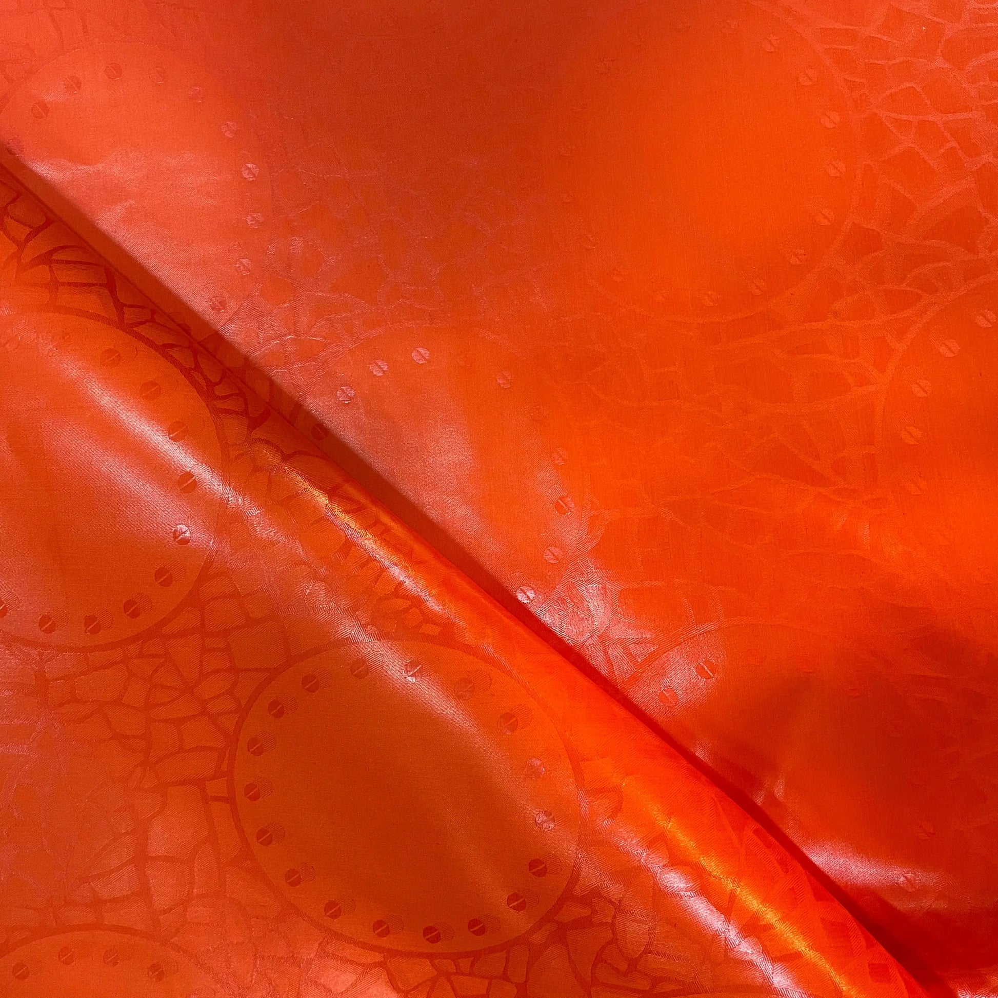 Bazin Orange-Tangelo Feryel Tissus