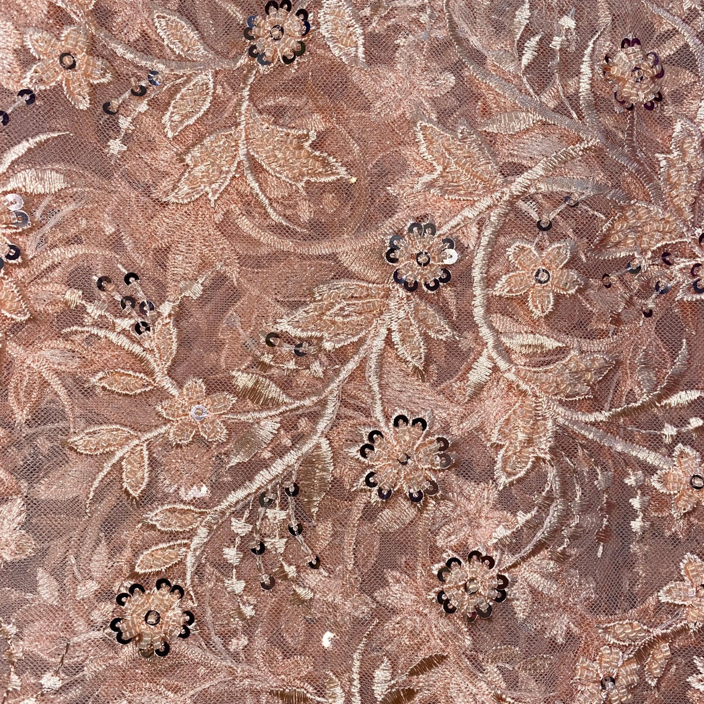 Dentelle perlée fleuri Afrorientale