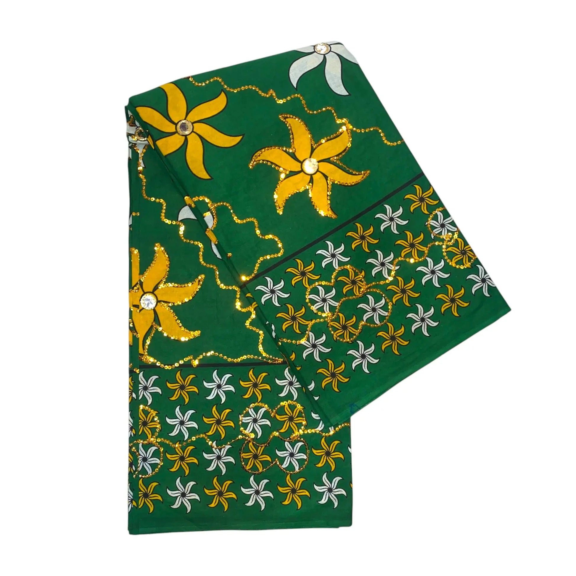 Salouva motif fleur (Vert/Jaune) Ma boutique